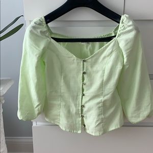 Light Green Summer Blouse by Reserved